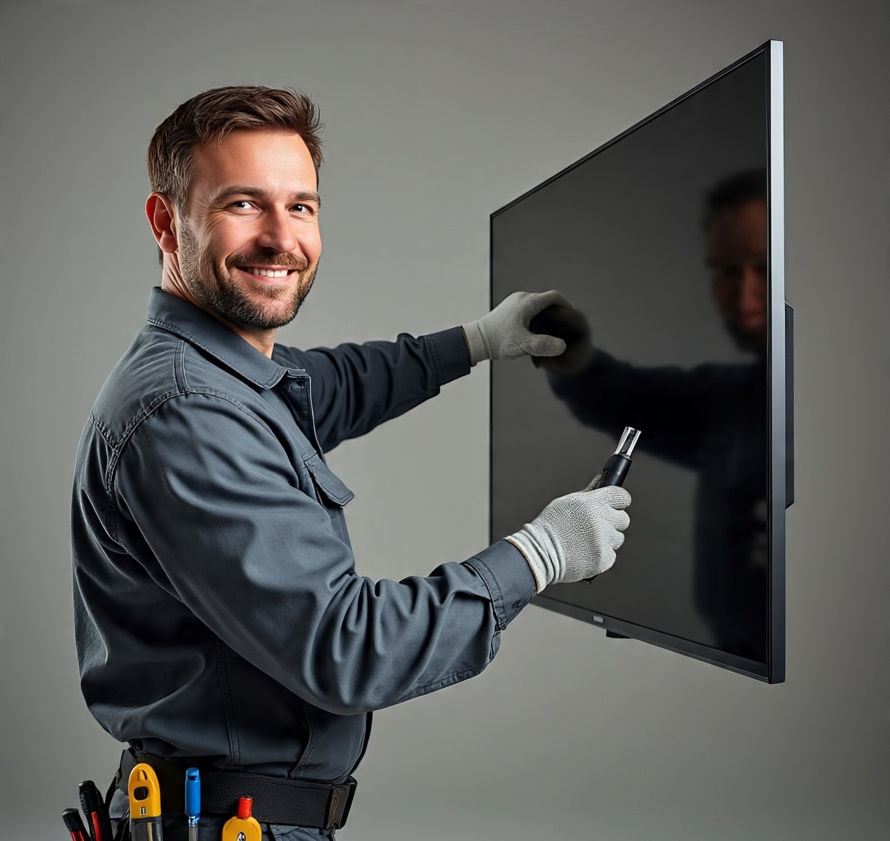 My Com TV Technician at work